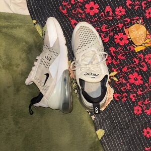 Nike Women's Air Max 270 Cream and Black Sneakers